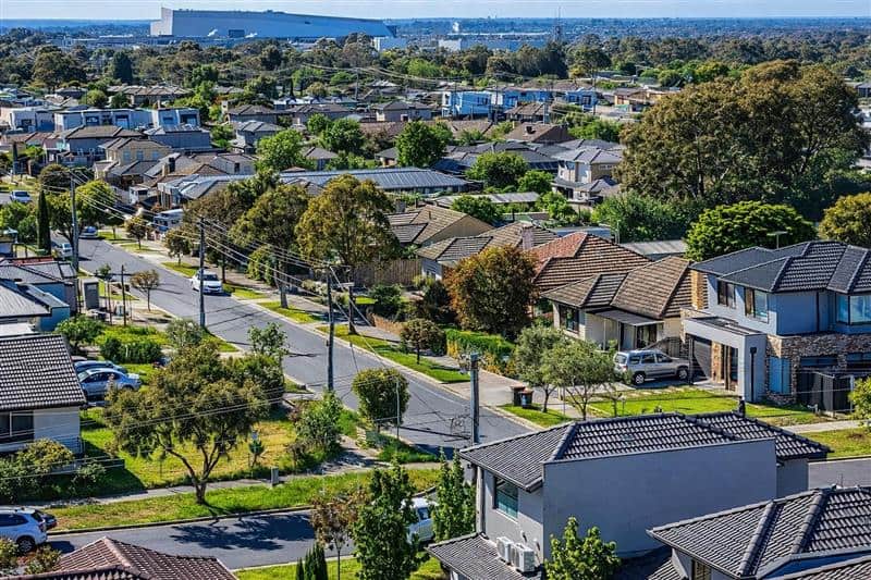 Suburban homes and streetscape in NSW, Australia, representing ideal locations for trusted residential property buying agents